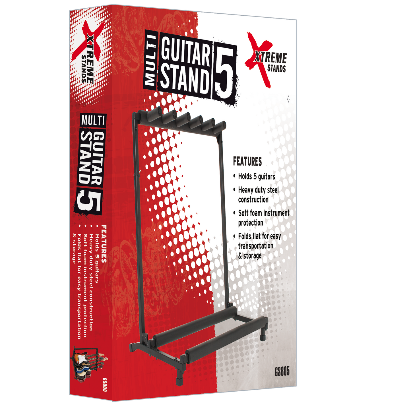 Xtreme GS805 Multi Gtr Rack 5 Stand