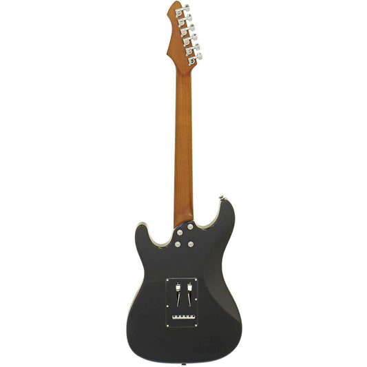 Aria 714-GTR Fullerton Electric Guitar in Black Gloss Finish