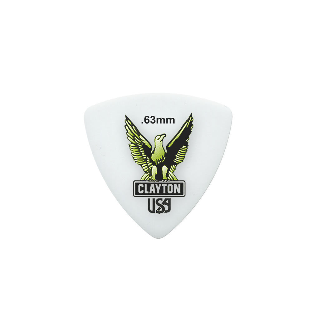 Clayton Acetal Eagle Rounded Triangle Guitar Picks 0.63mm Clayton Guitar Accessories