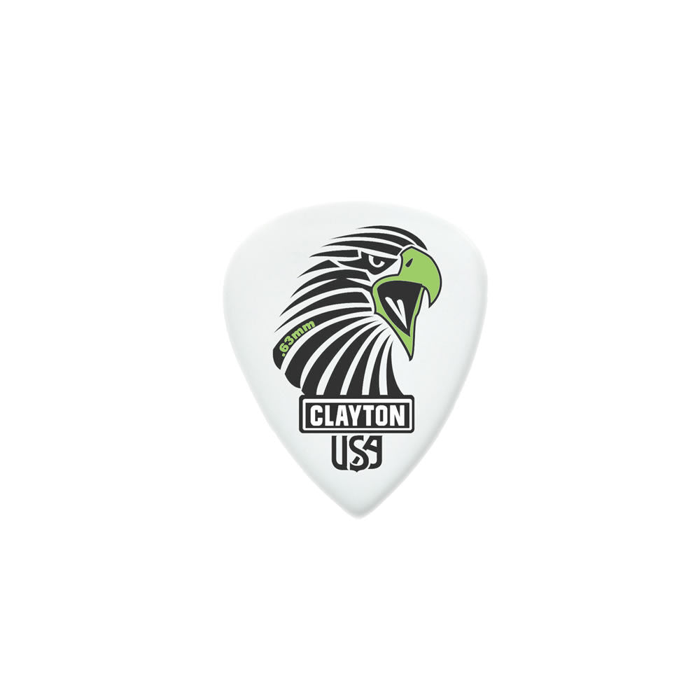 Clayton Acetal Eagle Sharp Standard Guitar Picks 0.63mm Clayton Guitar Accessories