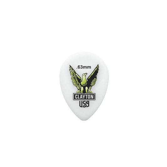 Clayton Acetal Eagle Small Teardrop Guitar Picks 0.63mm Clayton Guitar Accessories