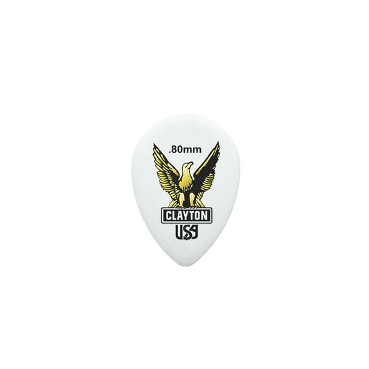 Clayton Acetal Eagle Small Teardrop Guitar Picks 0.80mm Clayton Guitar Accessories