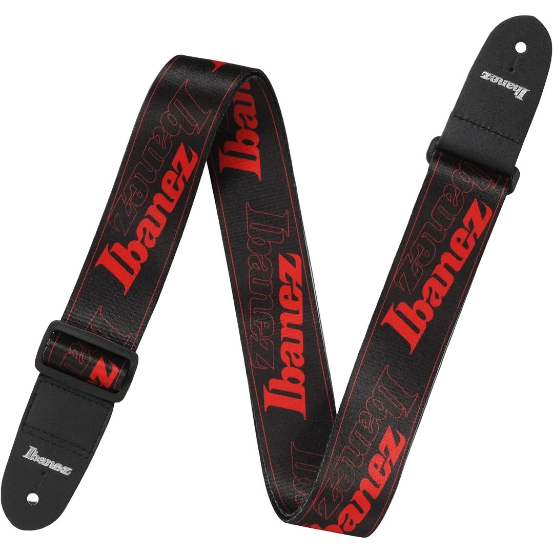 Ibanez GSD50-RD Guitar Strap Red Black 50mm Guitar Accessories
