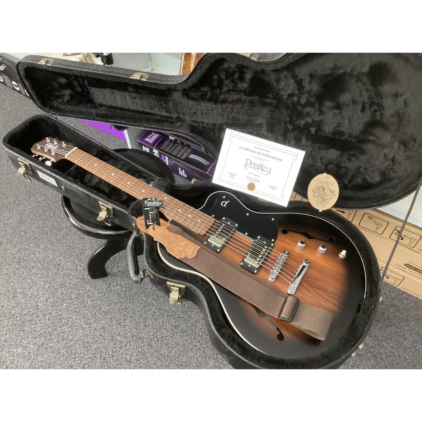 Pratley SH22 Semi-Hollow Vintage Burst Seth Lover Humbuckers Pratley Guitars Semi-Hollow Guitars