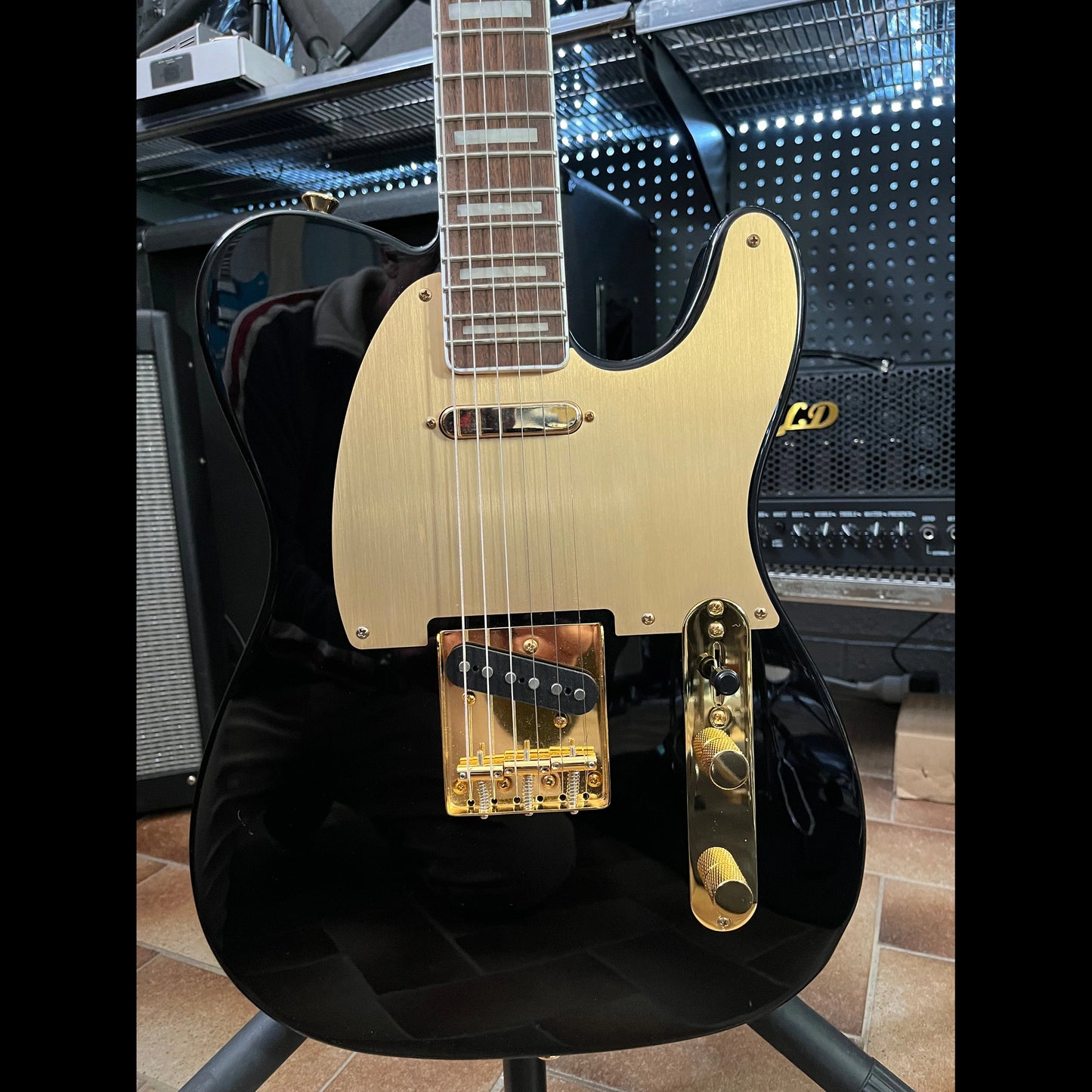 2022 Fender Squier 40th Anniversary Telecaster Gold Edition LRL Black - Used Fender Electric Guitars