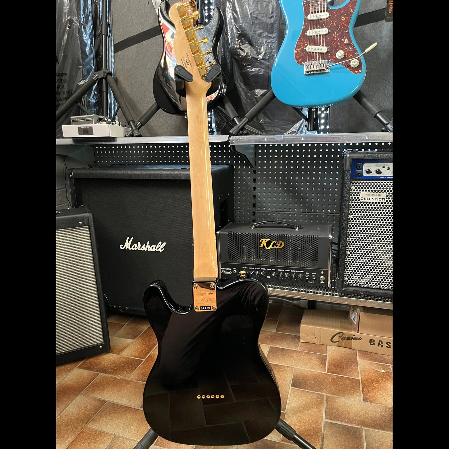 2022 Fender Squier 40th Anniversary Telecaster Gold Edition LRL Black - Used Fender Electric Guitars