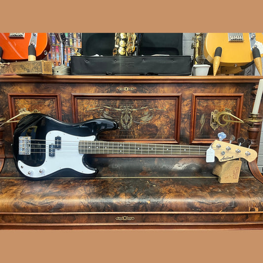 Aria STB-PB Series Electric Bass Guitar in Black + Free Case