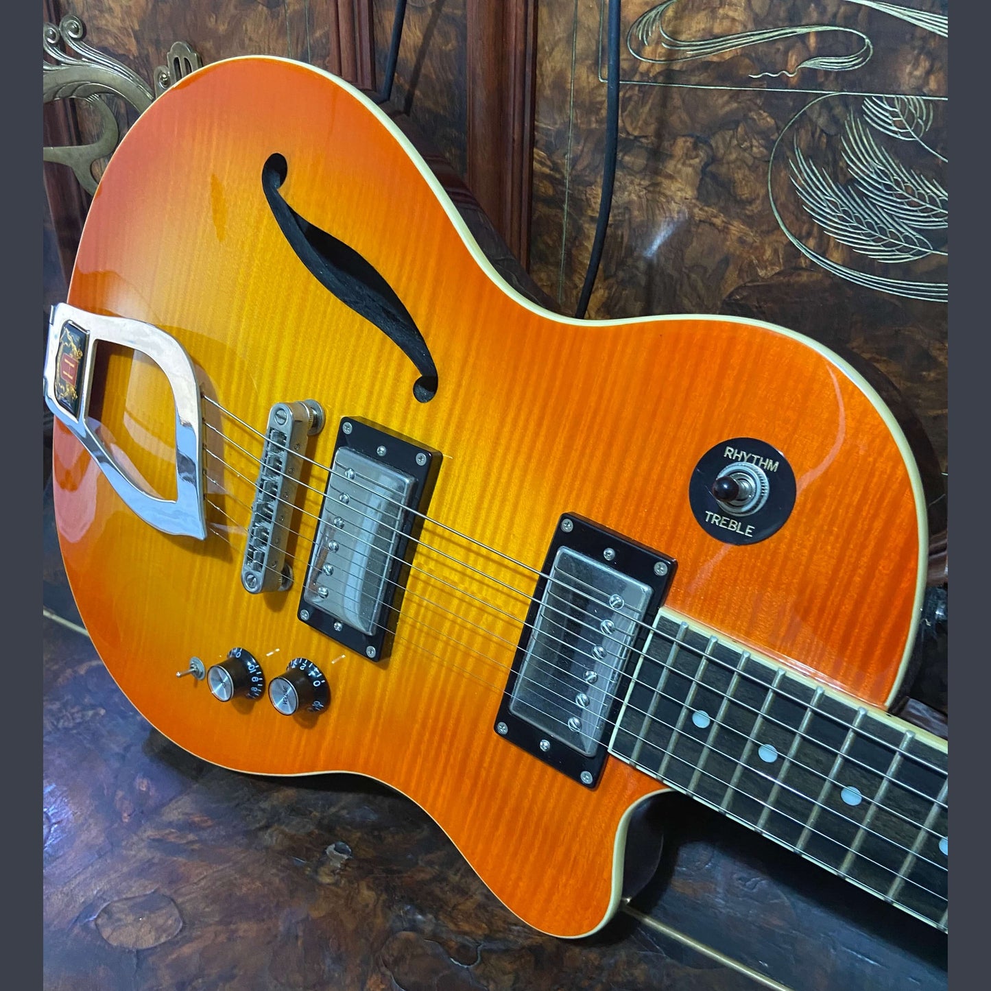 Hagstrom 2007 Limited Edition D2F Deluxe-F Mandarin Burst