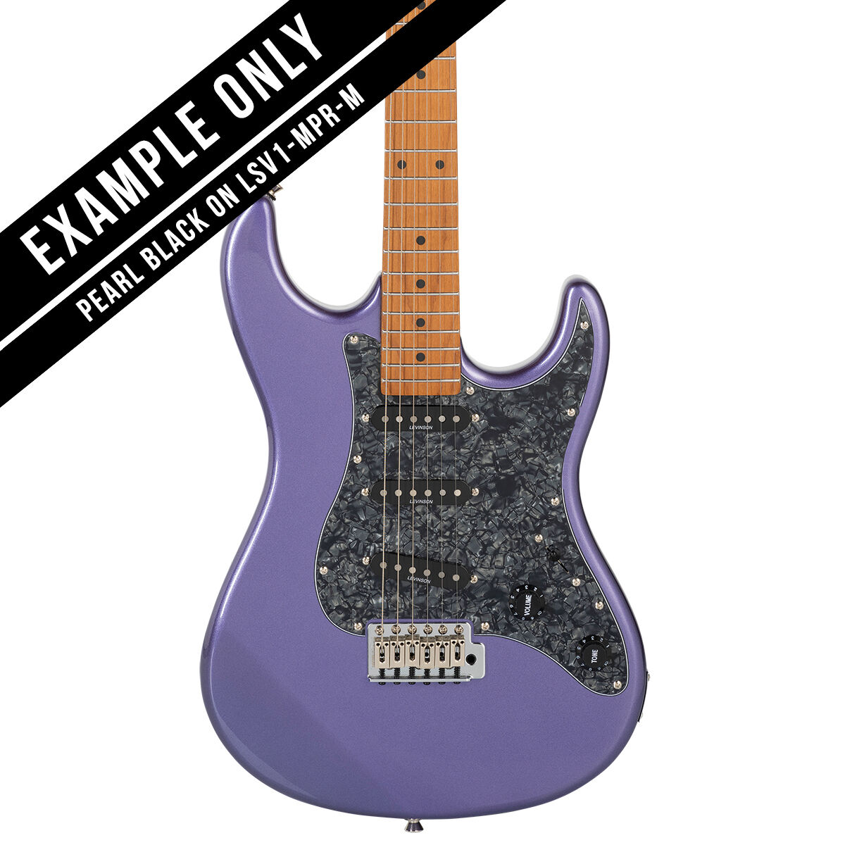 Levinson Sceptre Ventana Standard 3 Ply Pickguard - Pearl Black