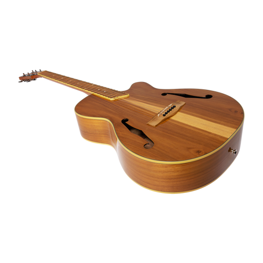 Martinez Jazz Hybrid Acoustic Gloss Small Body Cutaway Guitar (Jati-Teakood)