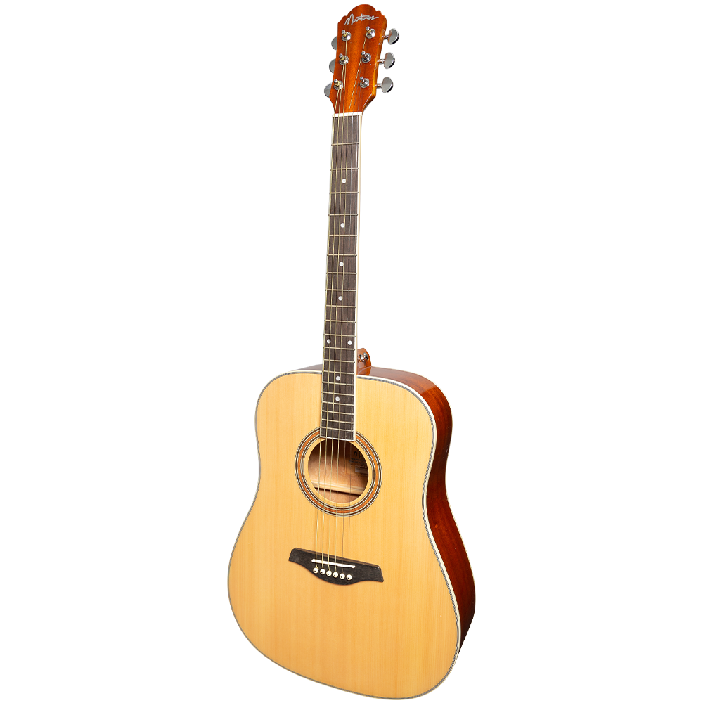 Martinez '41 Series' Dreadnought Acoustic Guitar Gloss Finish Natural Gloss Martinez Acoustic Guitars