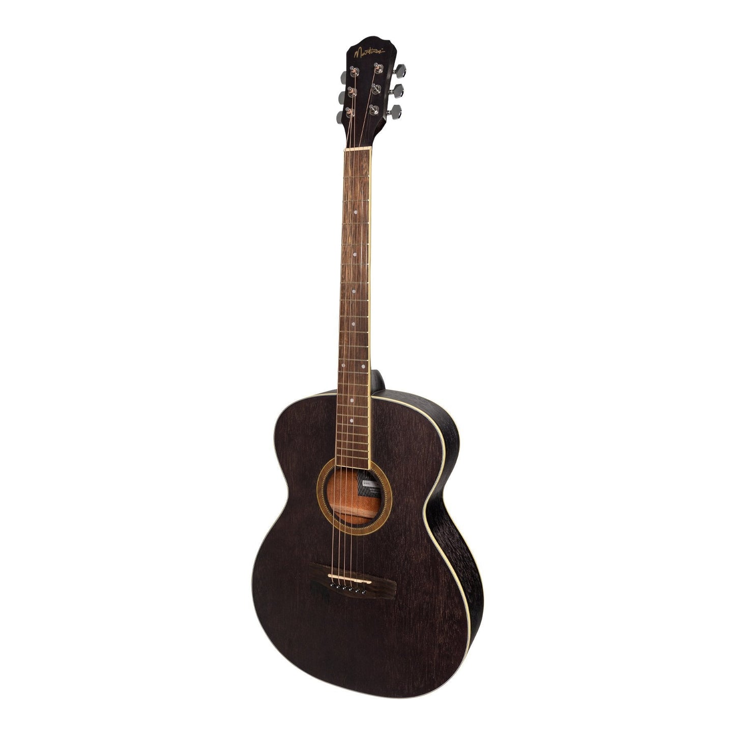Martinez '41 Series' Folk Size Acoustic Guitar Black