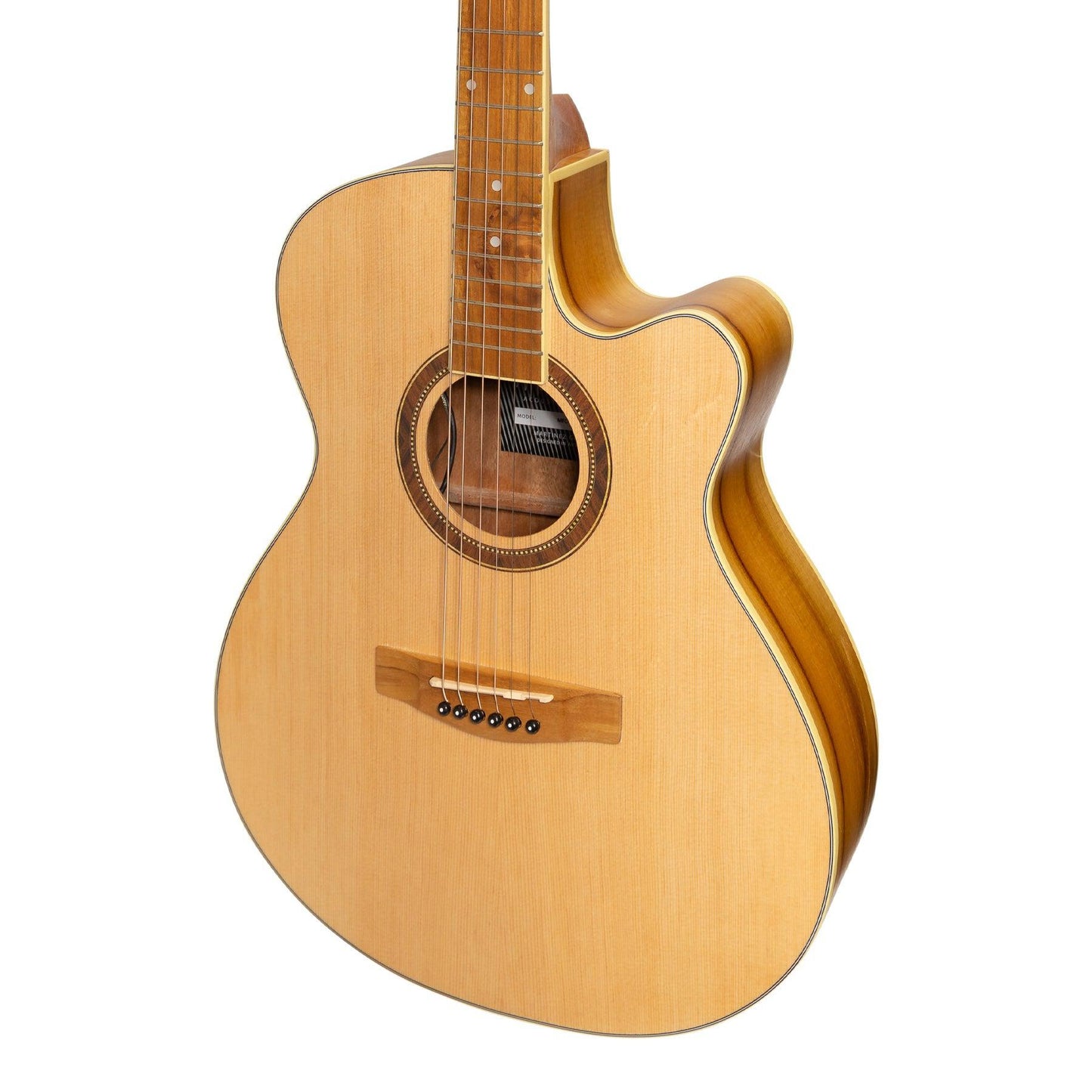 Martinez '41 Series' Folk Size Cutaway Acoustic-Electric Guitar Pack Spruce/Jati-Teakwood Martinez Acoustic Guitars