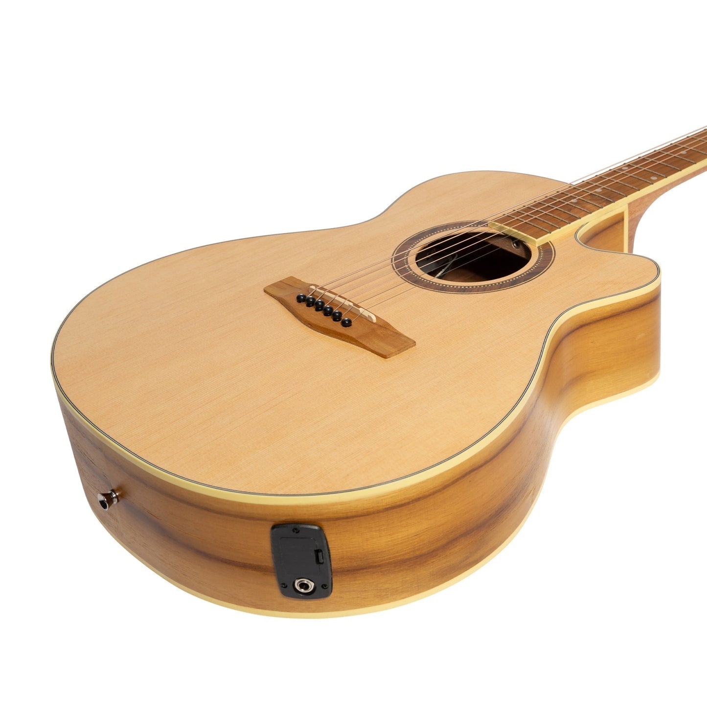 Martinez '41 Series' Folk Size Cutaway Acoustic-Electric Guitar Pack Spruce/Jati-Teakwood Martinez Acoustic Guitars