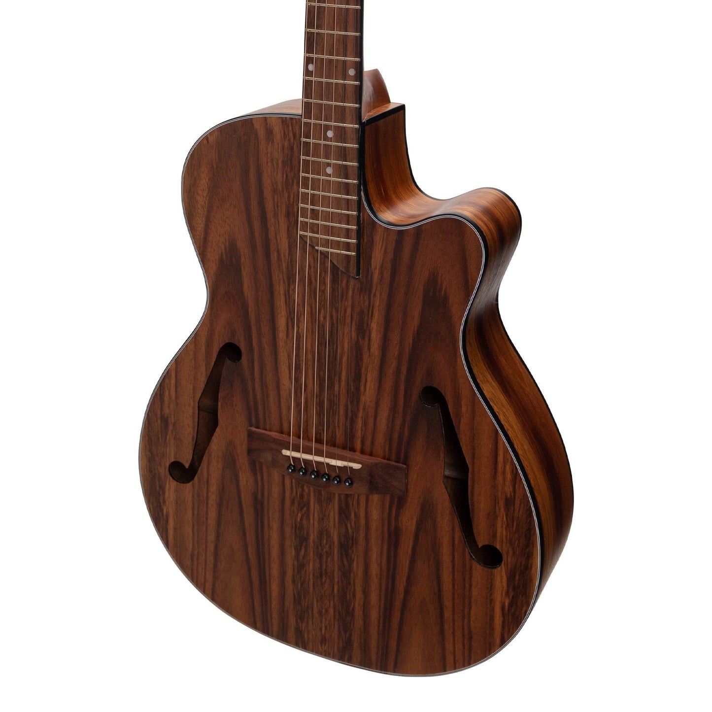 Martinez Jazz Hybrid Acoustic-Electric Small Body Cutaway Guitar Rosewood Martinez Acoustic Guitars
