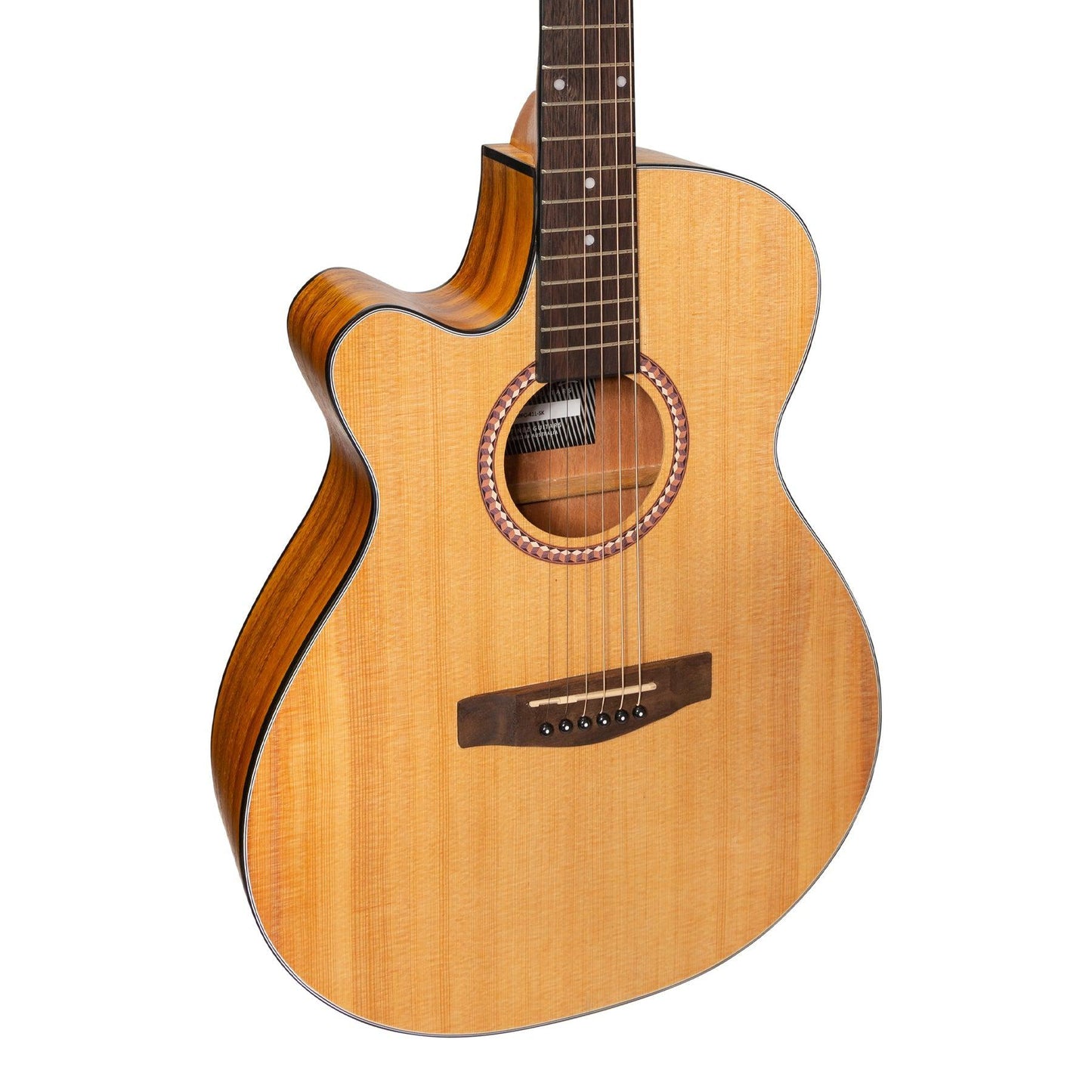 Martinez Left-Handed '41 Series' Folk Size Cutaway Acoustic-Electric Guitar Pack Spruce/Koa Martinez Acoustic Guitars