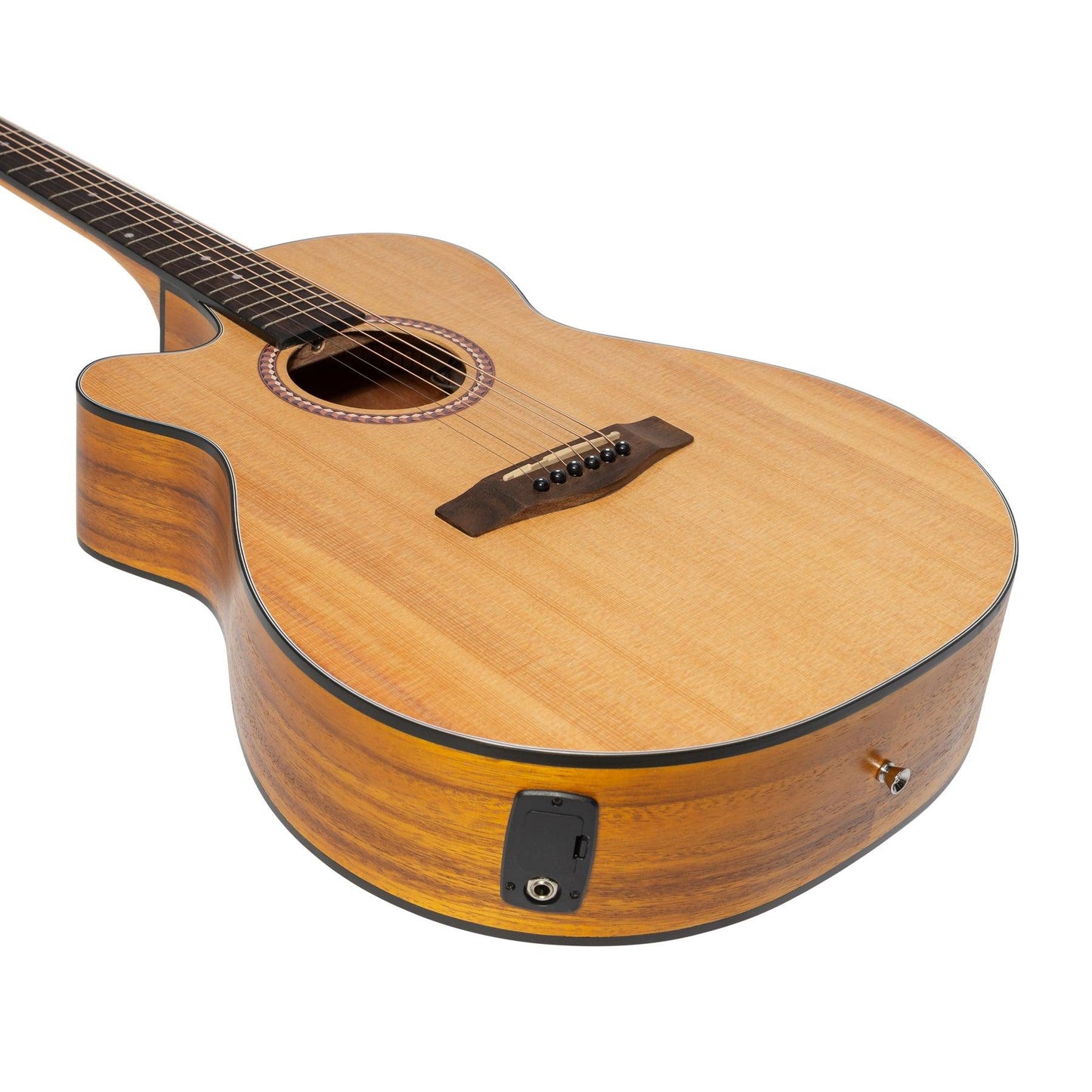 Martinez Left-Handed '41 Series' Folk Size Cutaway Acoustic-Electric Guitar Pack Spruce/Koa Martinez Acoustic Guitars