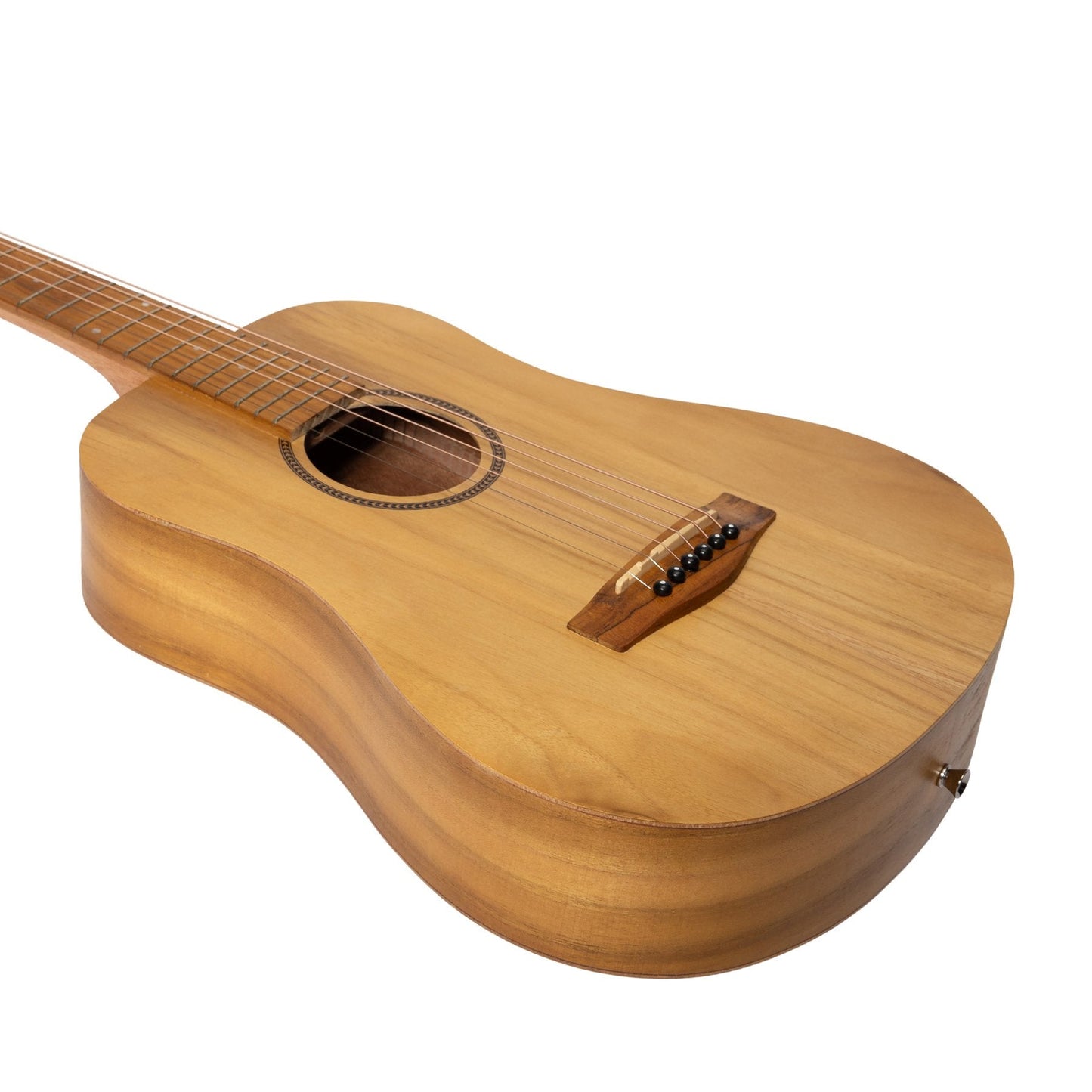 Martinez Left Handed Acoustic Babe Traveller Guitar Jati-Teakwood Martinez Acoustic Guitars
