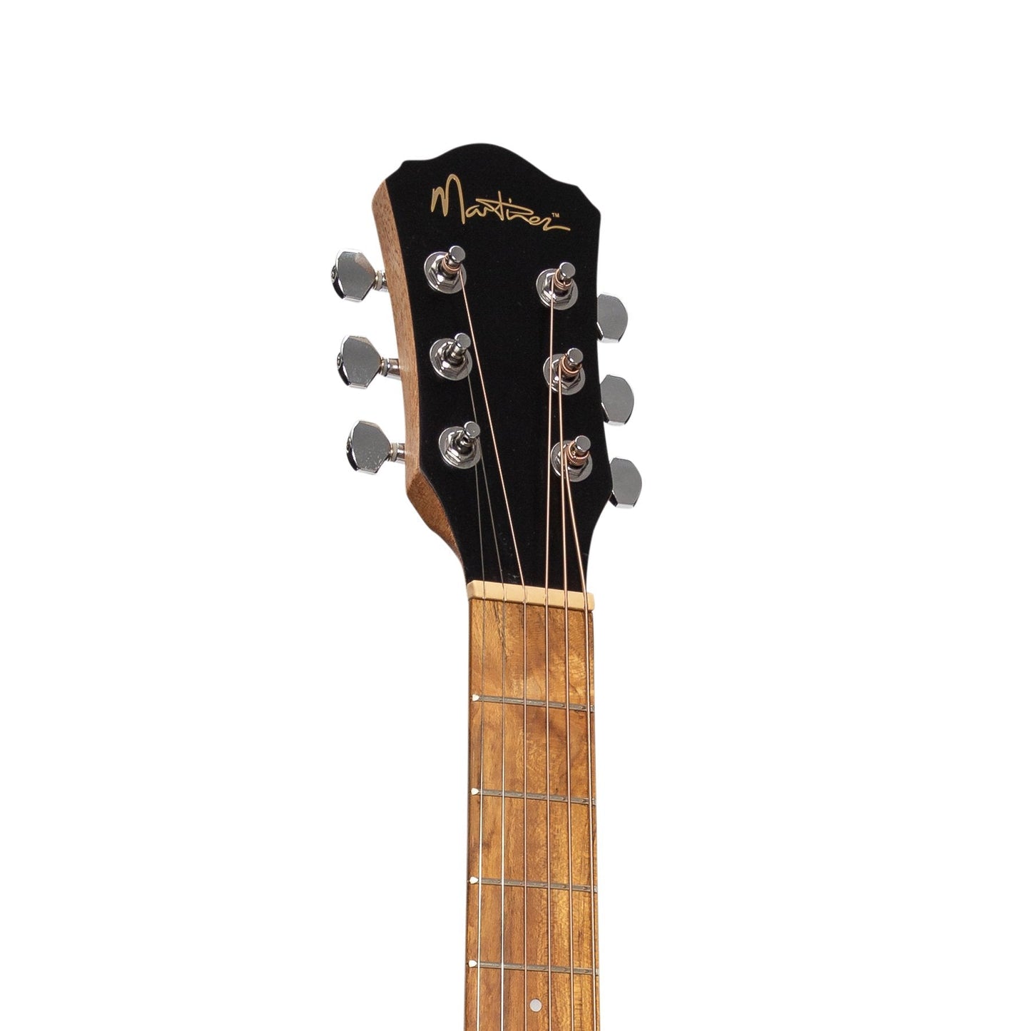 Martinez Left Handed Acoustic Babe Traveller Guitar Jati-Teakwood Martinez Acoustic Guitars