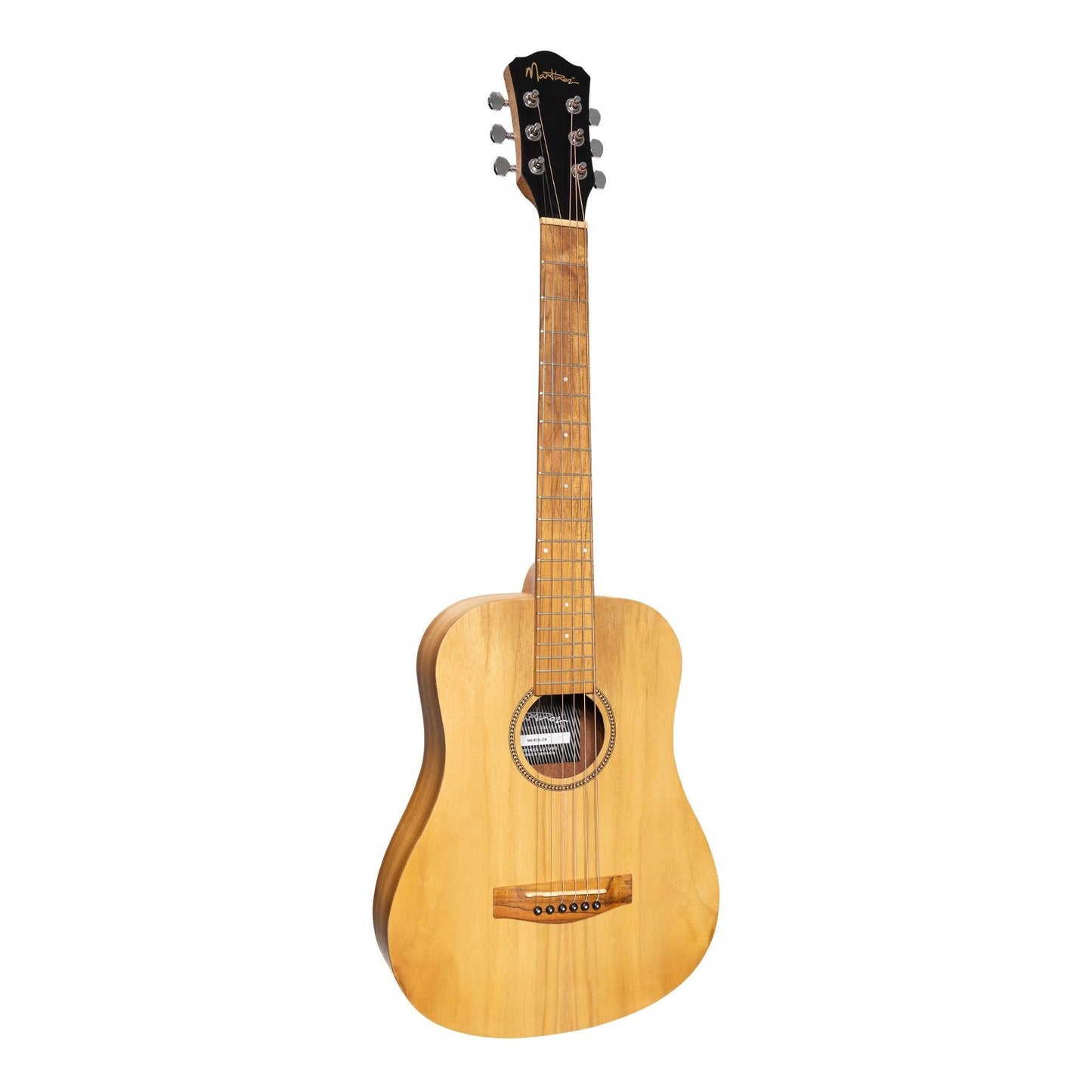 Martinez Left Handed Acoustic Babe Traveller Guitar Jati-Teakwood Martinez Acoustic Guitars