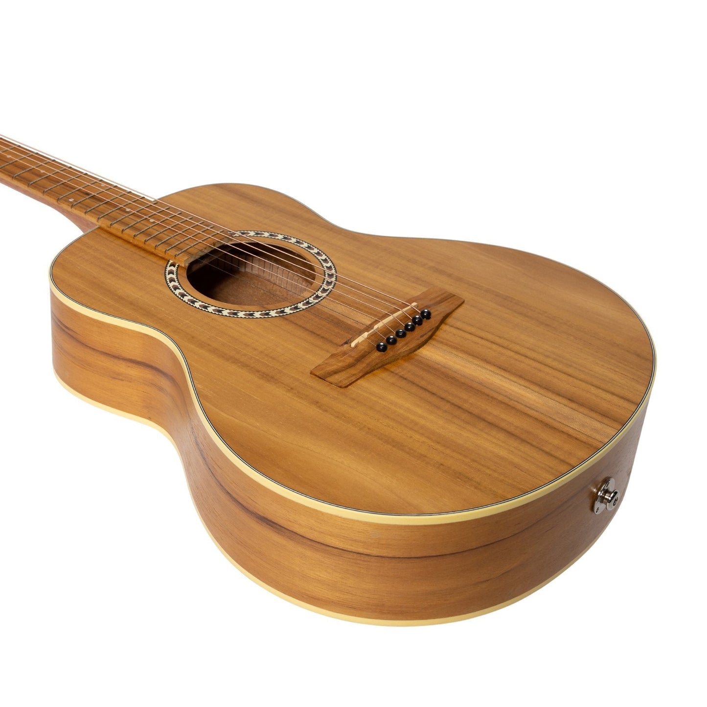 Martinez Left Handed Acoustic-Electric Short-Scale Guitar Jati-Teakwood Martinez Acoustic Guitars