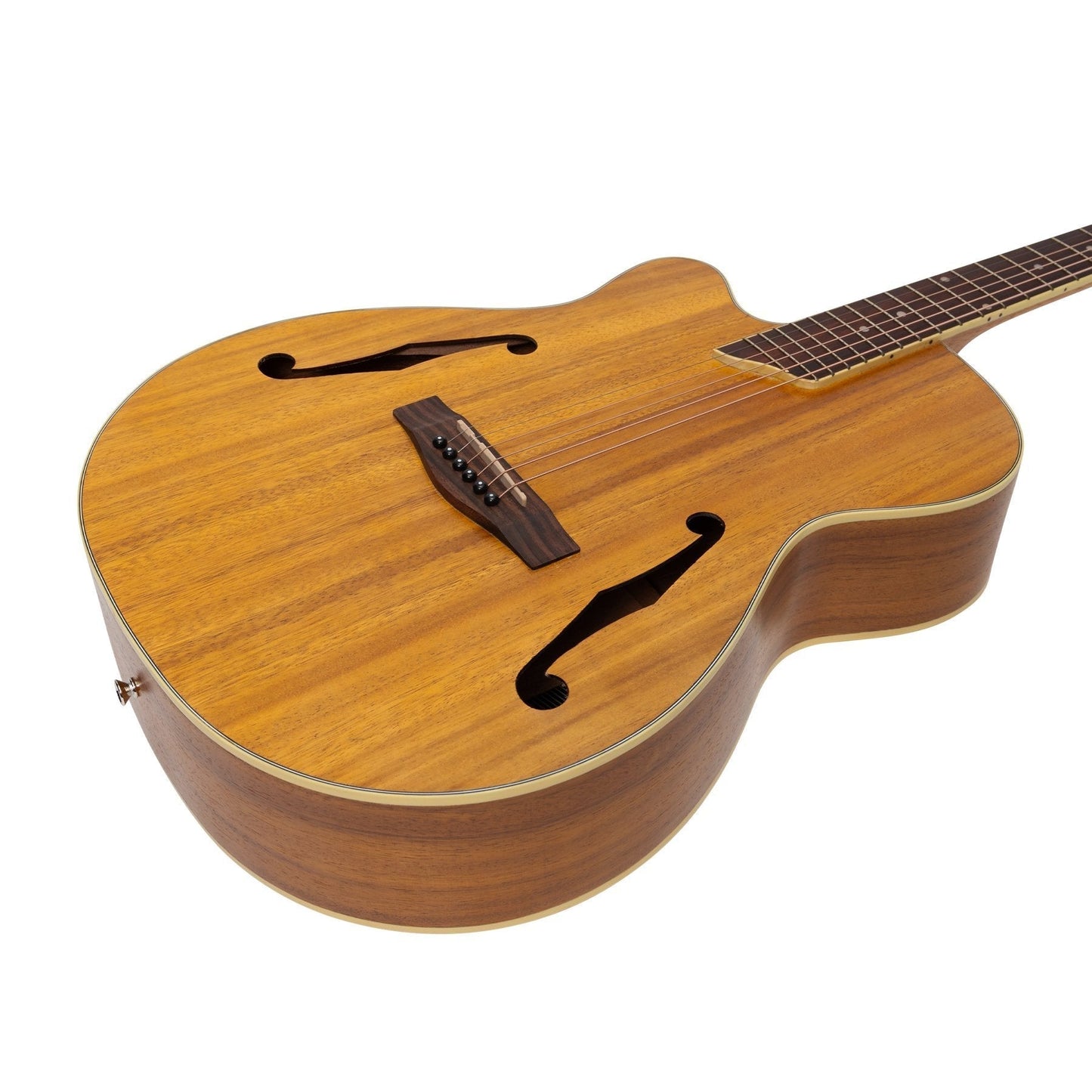 Martinez Left Handed Jazz Hybrid Acoustic Small Body Cutaway Guitar Koa Martinez Acoustic Guitars