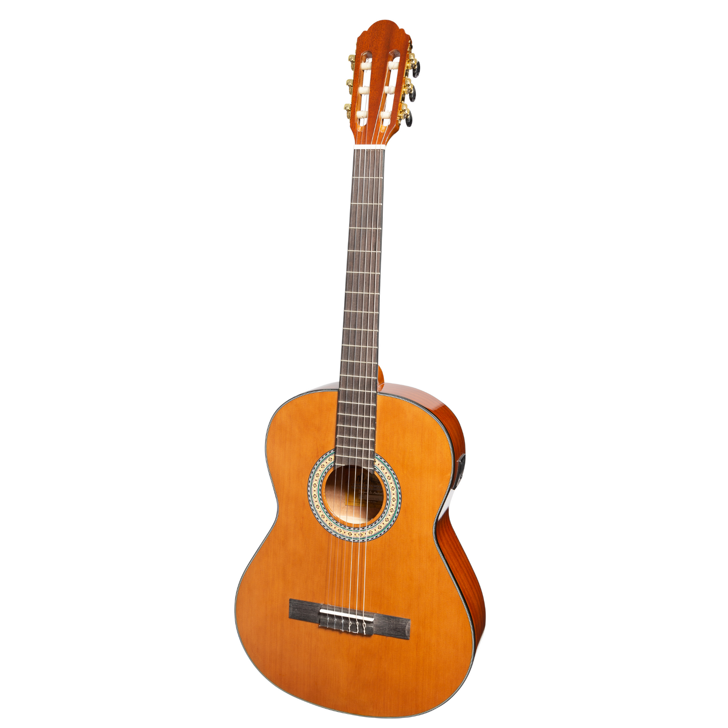Martinez 'Slim Jim' G-Series Left Handed Full Size Classical Guitar with Built-in Tuner Natural-Gloss