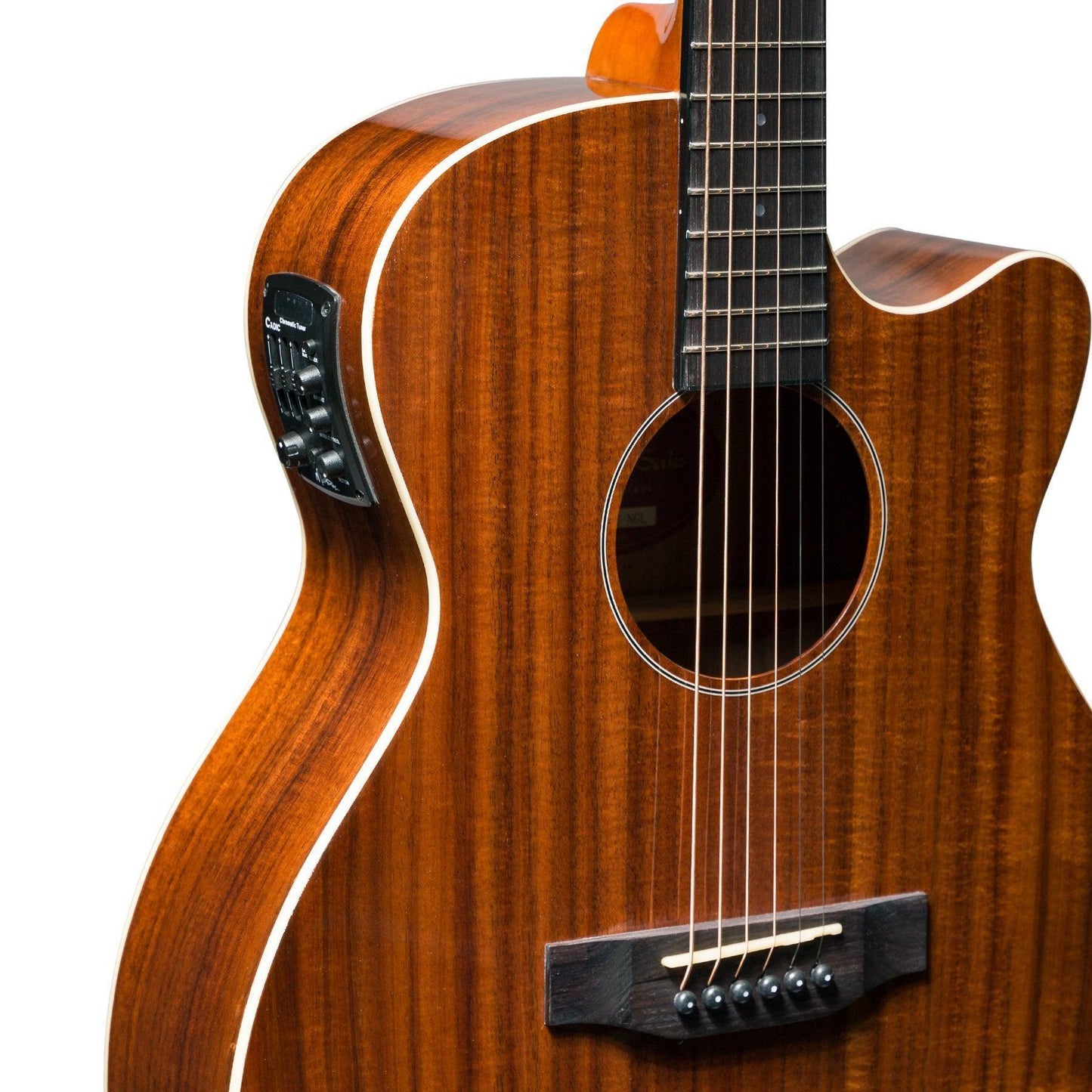 Martinez 'Southern Star Series' Koa Solid Top Acoustic-Electric Small Body Cutaway Guitar Natural Gloss Martinez Acoustic Guitars