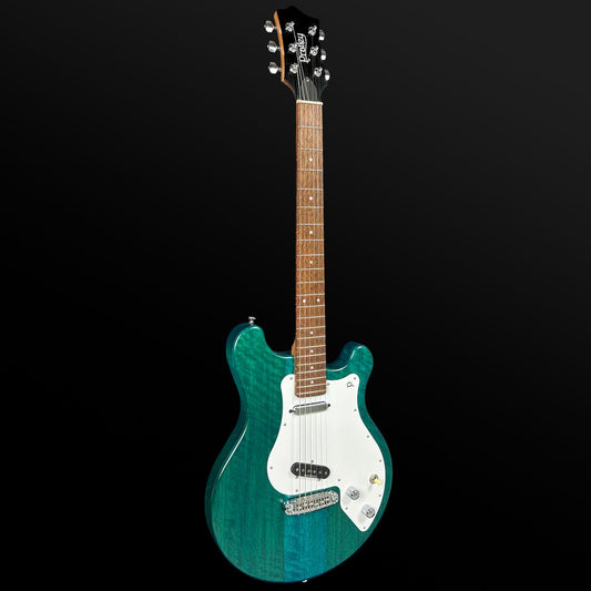 Pratley AP11 Double Cut Solid Body Electric Single Coil Natural Blue Pratley Guitars Electric Guitars