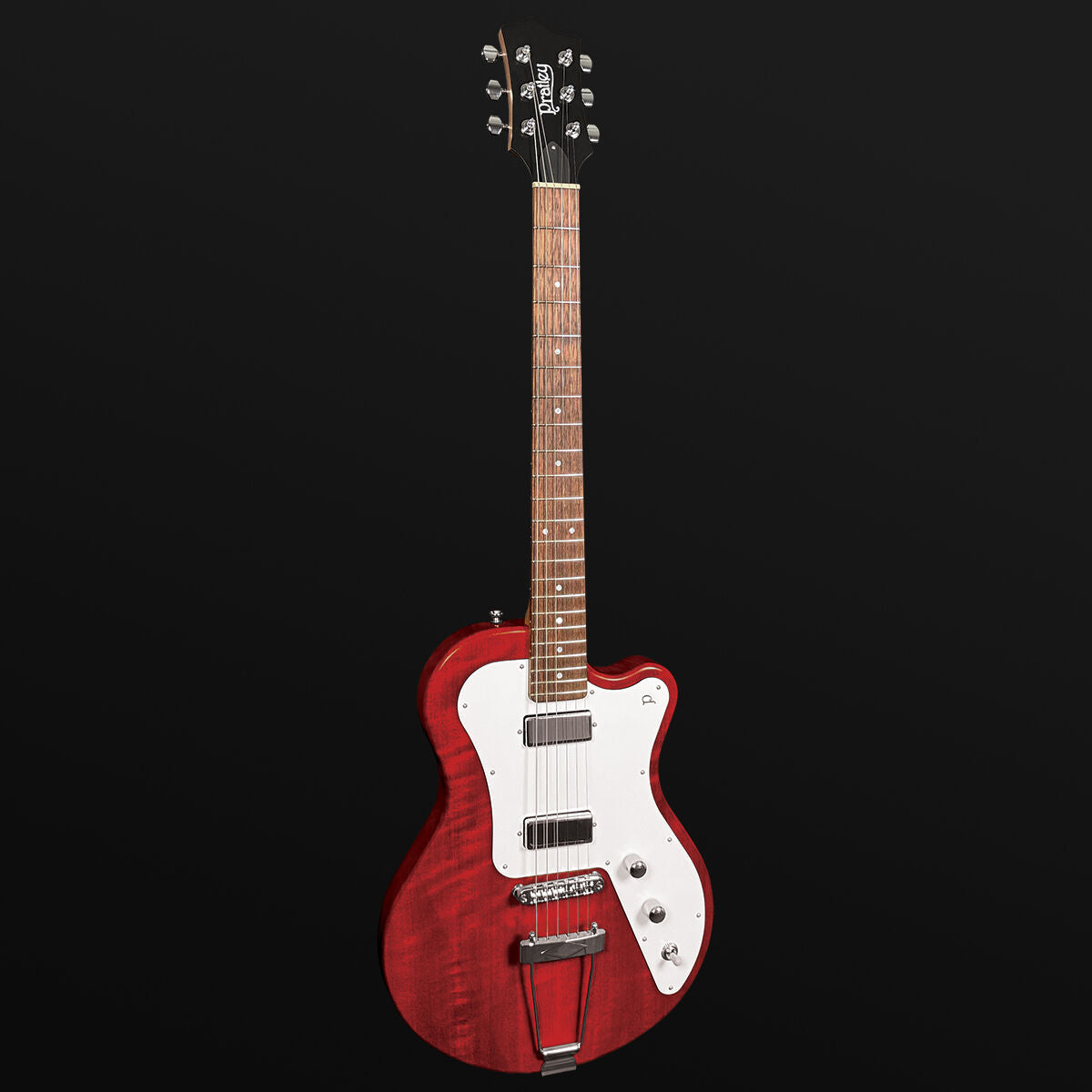 Pratley Indigo Single Cutaway Solid Body Electric Mini Humbuckers Natural Red