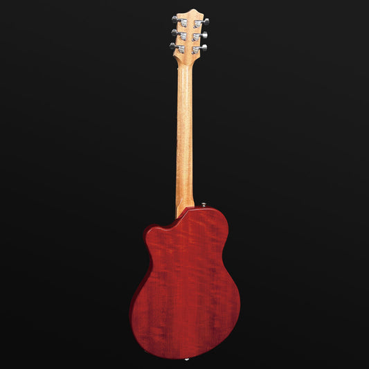 Pratley Indigo Single Cutaway Solid Body Electric Mini Humbuckers Natural Red