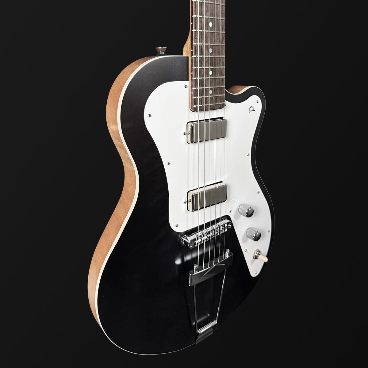 Pratley Indigo Pro Single Cutaway Solid Body Electric Mini Humbuckers Transparent Midnight Black