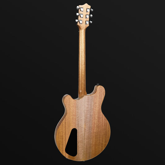 Pratley RBJ22 Double Cut Semi-Hollow Electric Humbucker Transparent Cherry Red