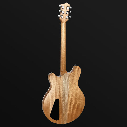 Pratley RBJ22 Double Cut Semi-Hollow Electric Humbucker Transparent Lagoon Blue