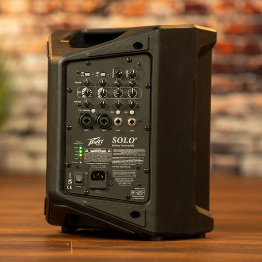 Peavey Solo Portable Battery Powered PA System, 4-Channel, 90 Watts