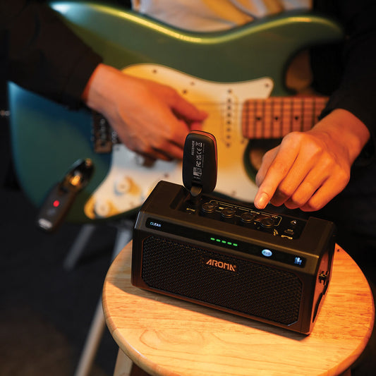 Aroma 10W Electric Guitar Amplifier with Drum Machine