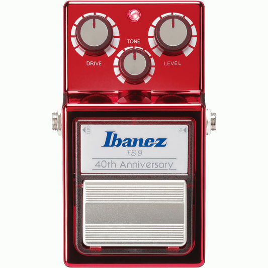 Ibanez 40th Anniversary TS9 Tube Screamer Overdrive Pedal – Ruby Red Effects Pedals