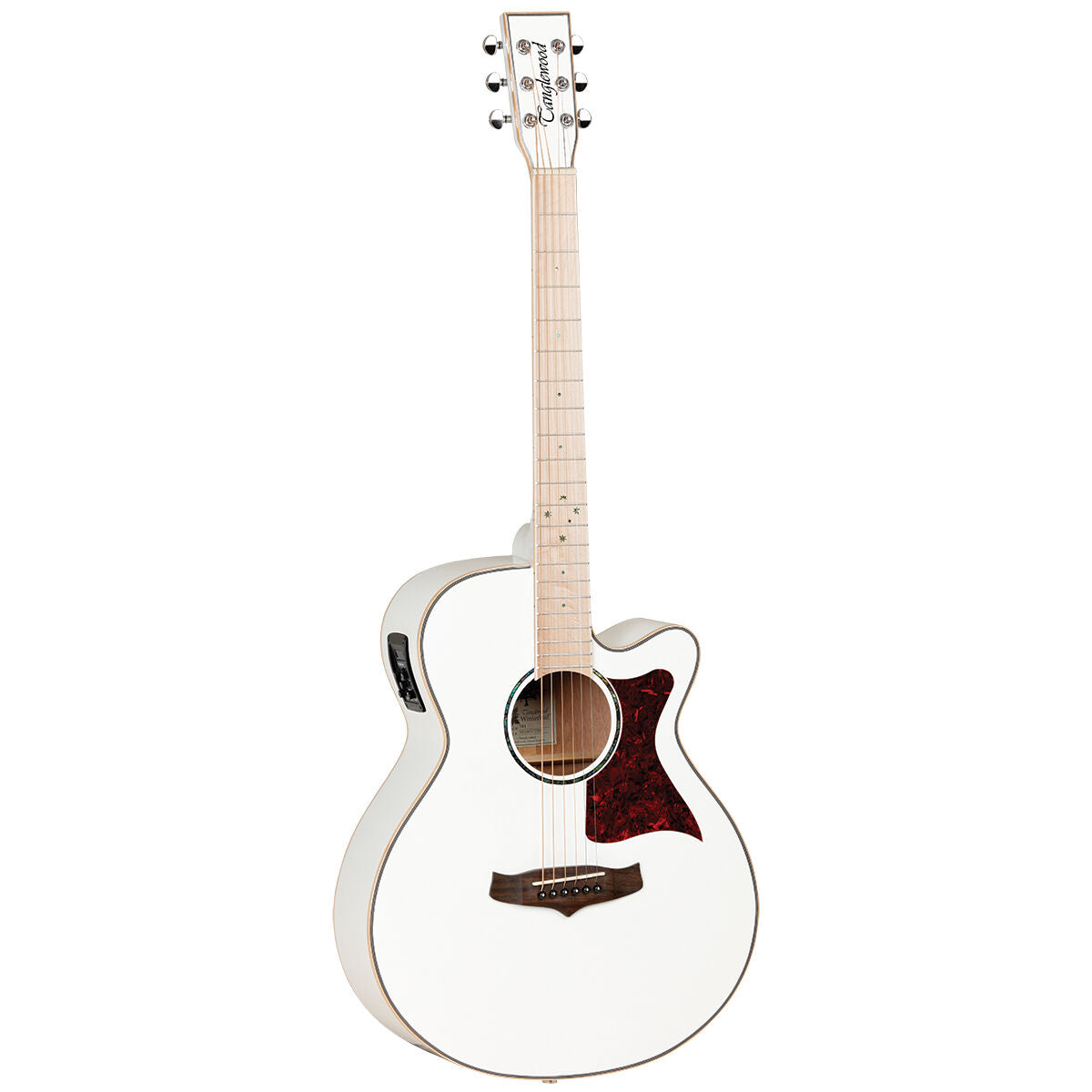Tanglewood Winterleaf Pro Blonde Superfolk C/E Whitsunday White Gloss