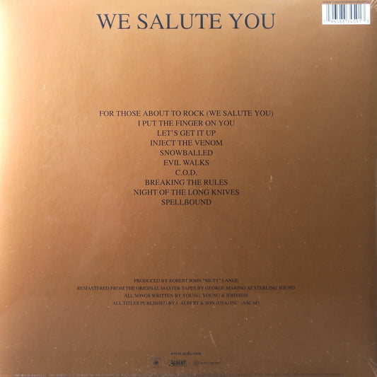 AC/DC – For Those About To Rock We Salute You 50th Anniversary Special Edition, Gold Vinyl ACDC