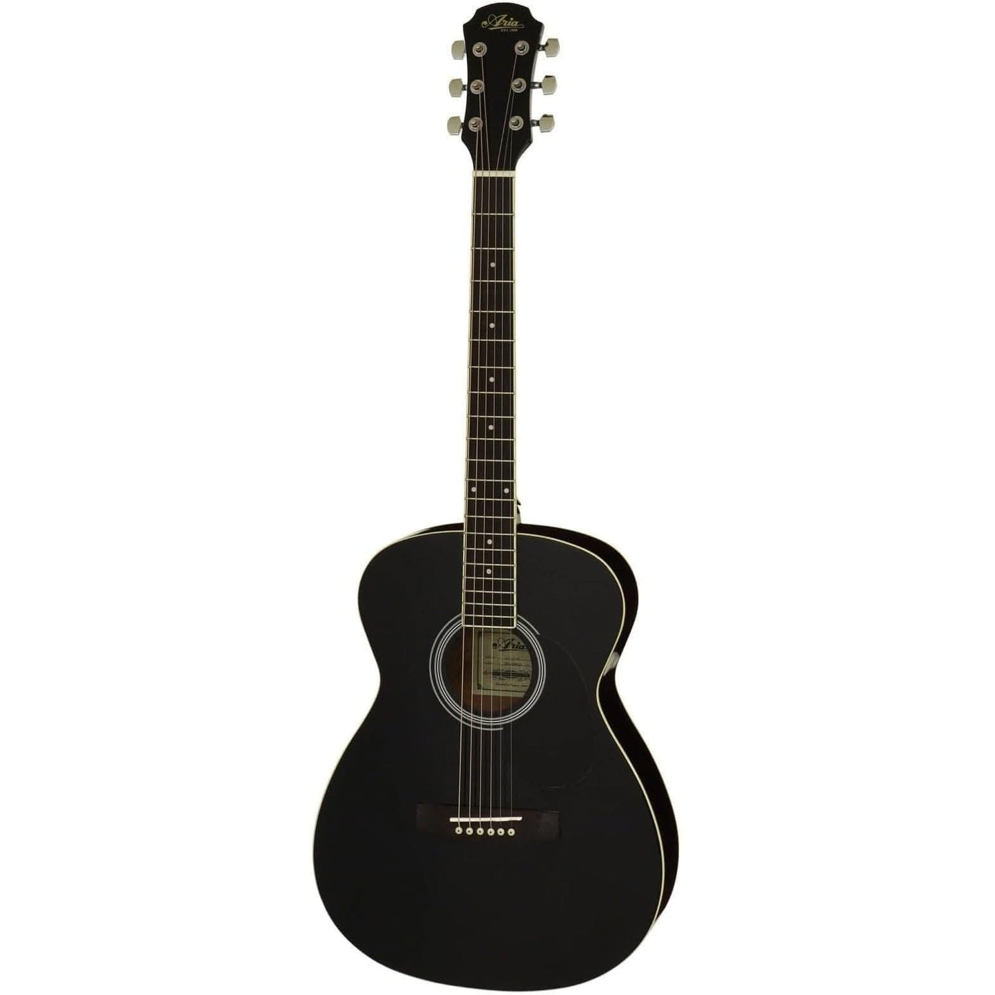 Aria AFN-15 Prodigy Series AC/EL Folk Body Guitar in Black