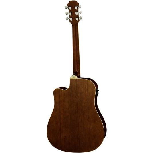 Aria AWN-15 Prodigy Series AC/EL Dreadnought Guitar with Cutaway in Natural Satin Aria Acoustic Guitars