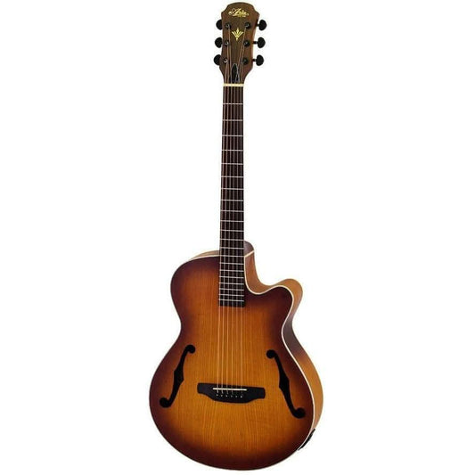 Aria FET-F1 Elecord Series AC/EL Guitar with Cutaway in Light Vintage Sunburst Aria Acoustic Guitars