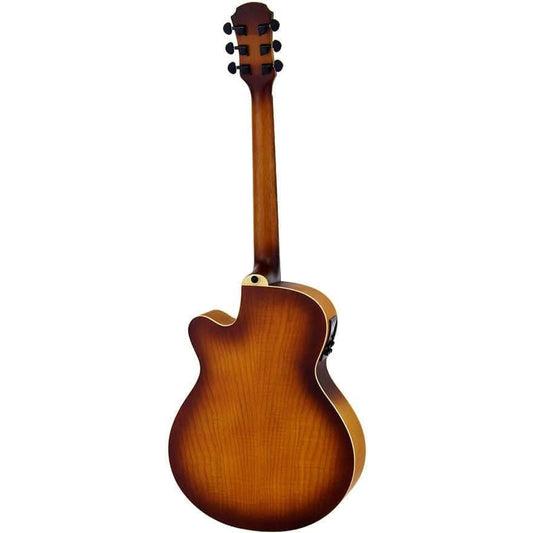 Aria FET-F1 Elecord Series AC/EL Guitar with Cutaway in Light Vintage Sunburst Aria Acoustic Guitars