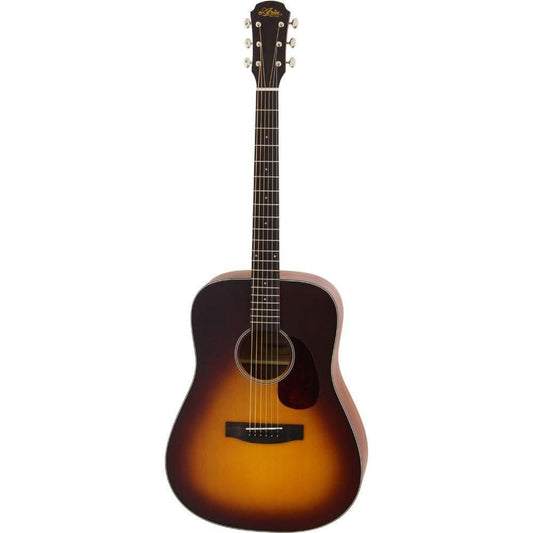 Aria 100 Series Dreadnought Body Acoustic Guitar in Matte Tobacco Sunburst Aria Acoustic Guitars