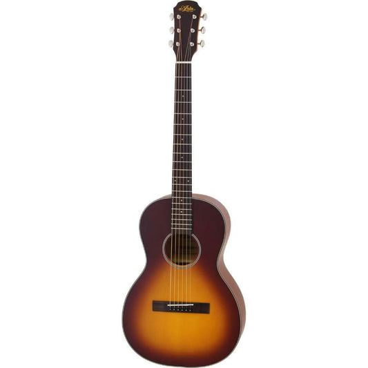 Aria 100 Series Parlour Body Acoustic Guitar in Matte Tobacco Sunburst Aria Acoustic Guitars