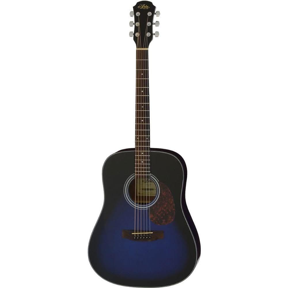 Aria ADW-01 Series Dreadnought Acoustic Guitar in Blue Shade Gloss Finish