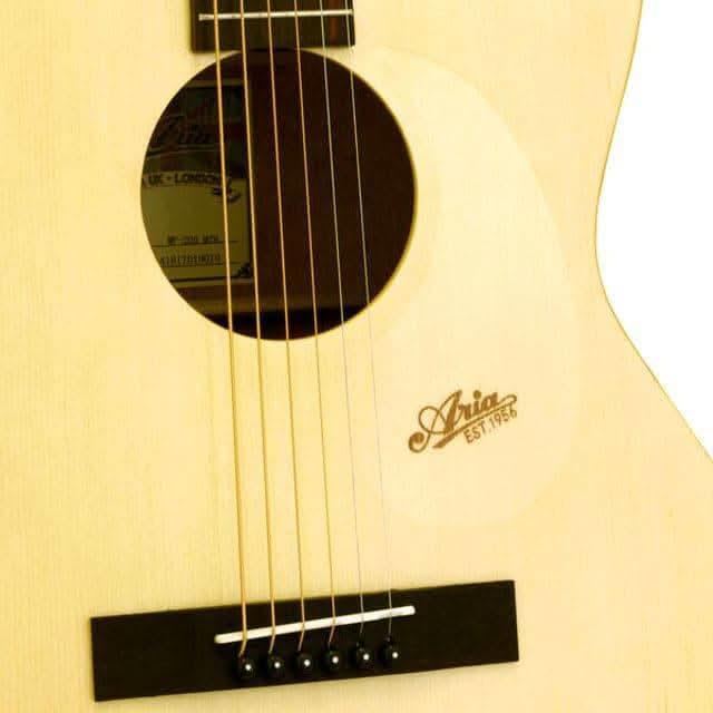 Aria MF200 Mayfair Series Folk Body Acoustic Guitar in Matt Natural Aria Acoustic Guitars