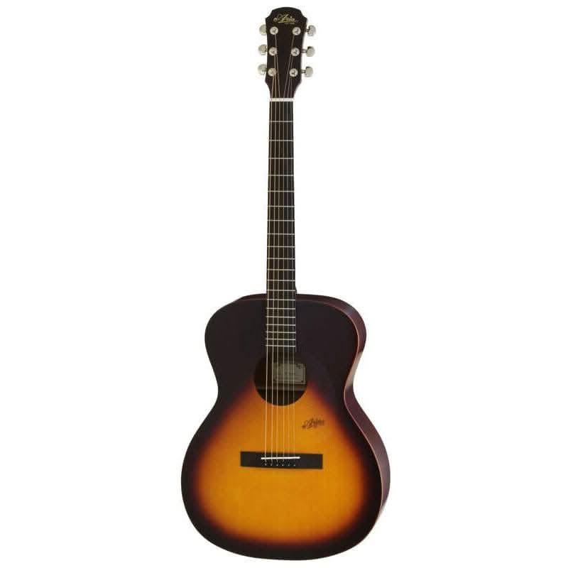 Aria MF200 Mayfair Series Folk Body Acoustic Guitar in Matt Tobacco Sunburst
