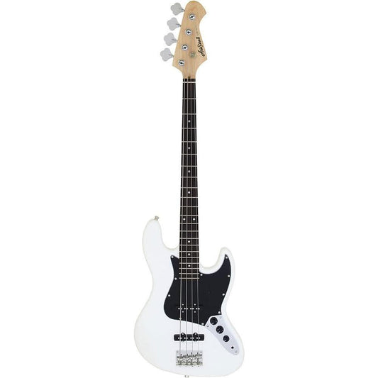 Aria STB-JB/B Series Electric Bass Guitar in White Aria Bass Guitars