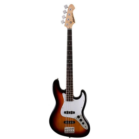 Aria STB-JB Series Electric Bass Guitar in 3-Tone Sunburst Aria Bass Guitars